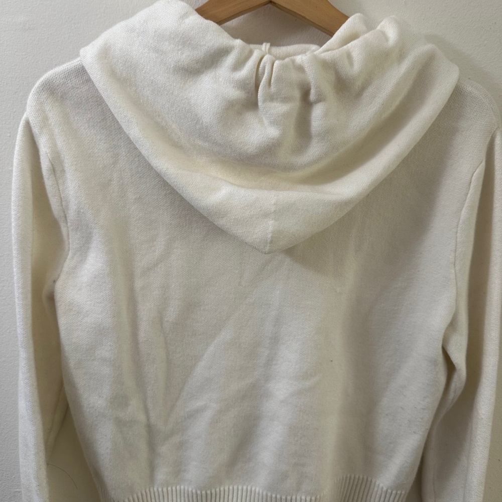 ZARA Black Crystal Glitter Drawstring White Sweater SIZE SMALL Glitzy Extra Wide - Picture 9 of 11
